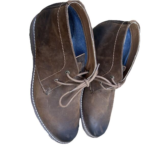 Lucky Brand Shoes Mens Size 11 Leather Ankle Boot Chukkas Lace Up Brown - Picture 5 of 6